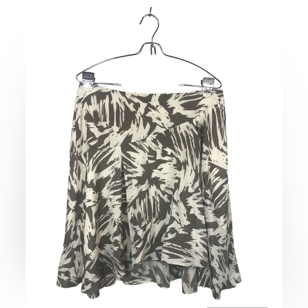 Vince Camuto women’s skirt taupe and cream high low asymmetrical feminine lined